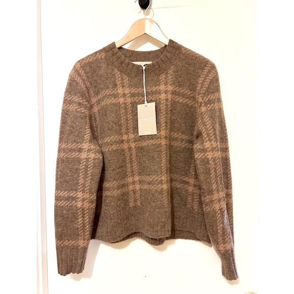 EVERLANE Alpaca Cropped Crewneck Sweater Colour Coca/ Tiger's Eye Large - Picture 2 of 10